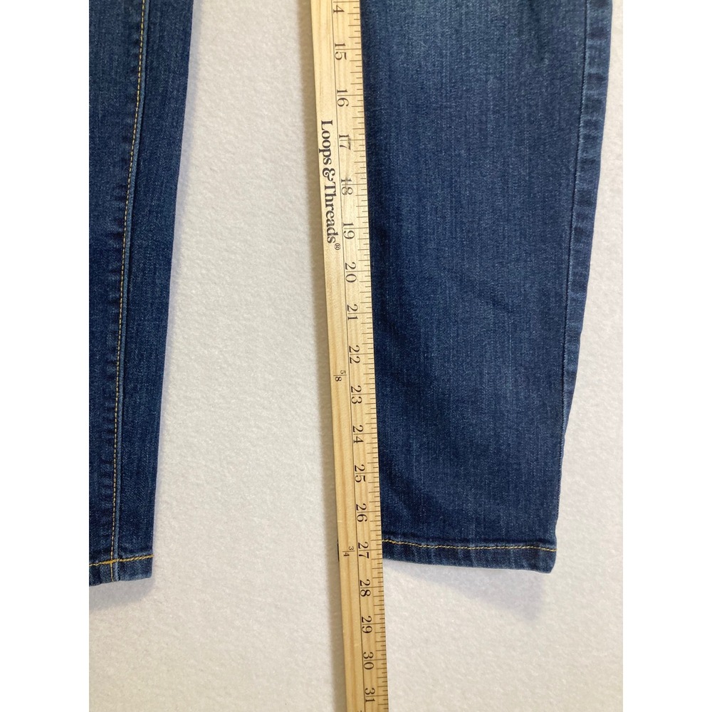 Classic‎ Simply Vera Vera Wang Women 8 Blue Mid Rise Skinny Stretch Denim Jeans - Picture 7 of 11